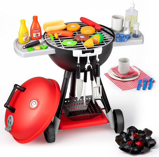 JOYIN BBQ Play Grill Set - Interactive Cooking Toy for Kids with Light & Sound | Perfect Birthday Gift for Ages 2-4