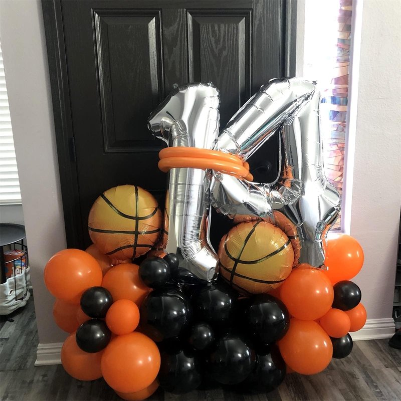 Silver Foil Balloon Number 8 for Boys, 40'' Giant Self Inflating Number Balloons Set 0-9 for Girls, Large Number 8 Helium Balloon for Women Men 8th Birthday Anniversary Party Decorations Supplies