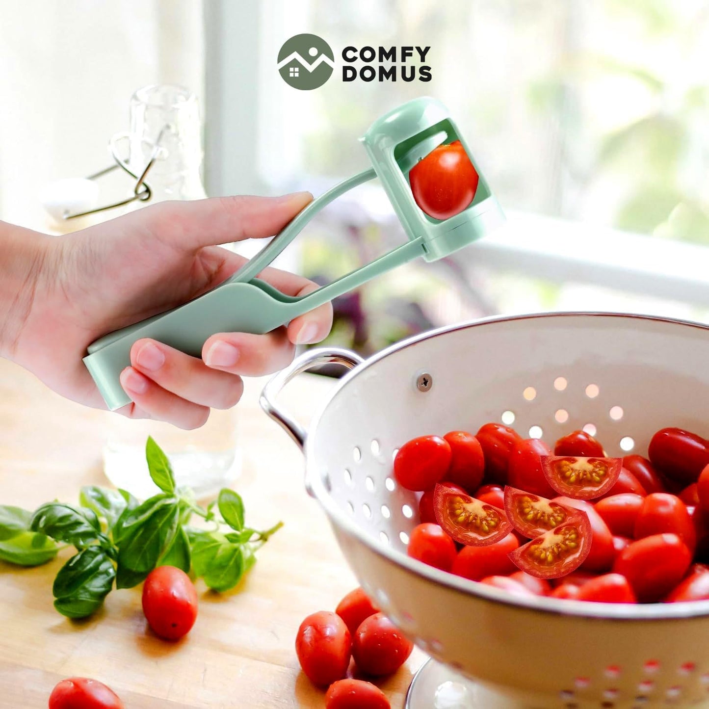 Skiennix Grape Cutter Tool - Safe Kitchen Fruit Slicer for Kids | Handheld Cutter for Small Fruits