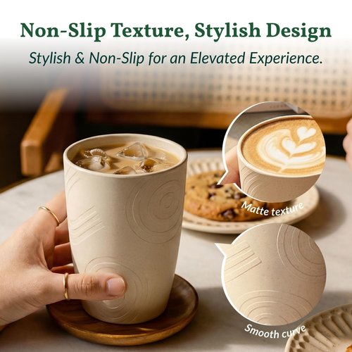 Homienly Plastic Cups Alternatives Unbreakable Drinking Glasses Wheat Straw Cup Sets for Kitchen Camping Party RV Stackable Water Tumblers Dishwasher Freezer & Microwave Safe 6 PCS (12OZ, Multi)