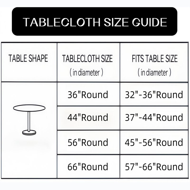Walrus Round Vinyl Fitted Tablecloth with Flannel Backing Elastic Edge Design Table Cover Waterproof Oil-Proof PVC Table Cloth Stain-Resistant Best for 37"-44" Round