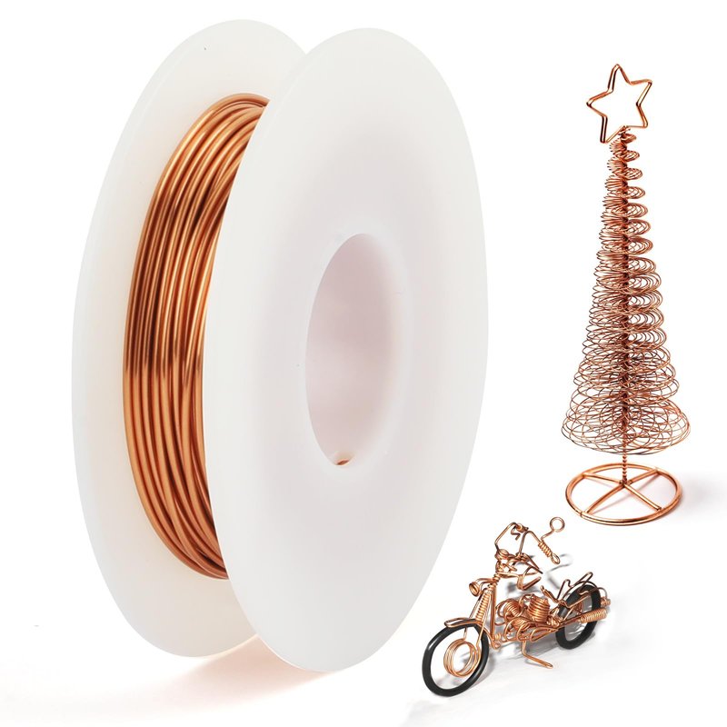 Opvixi Copper Wire, 18 Gauge 60 FT 99.9% Pure Copper Wire for Jewelry Making, Electroculture, Gardening, Beading, Plants, Crafts, Science Projects, DIY Artwork