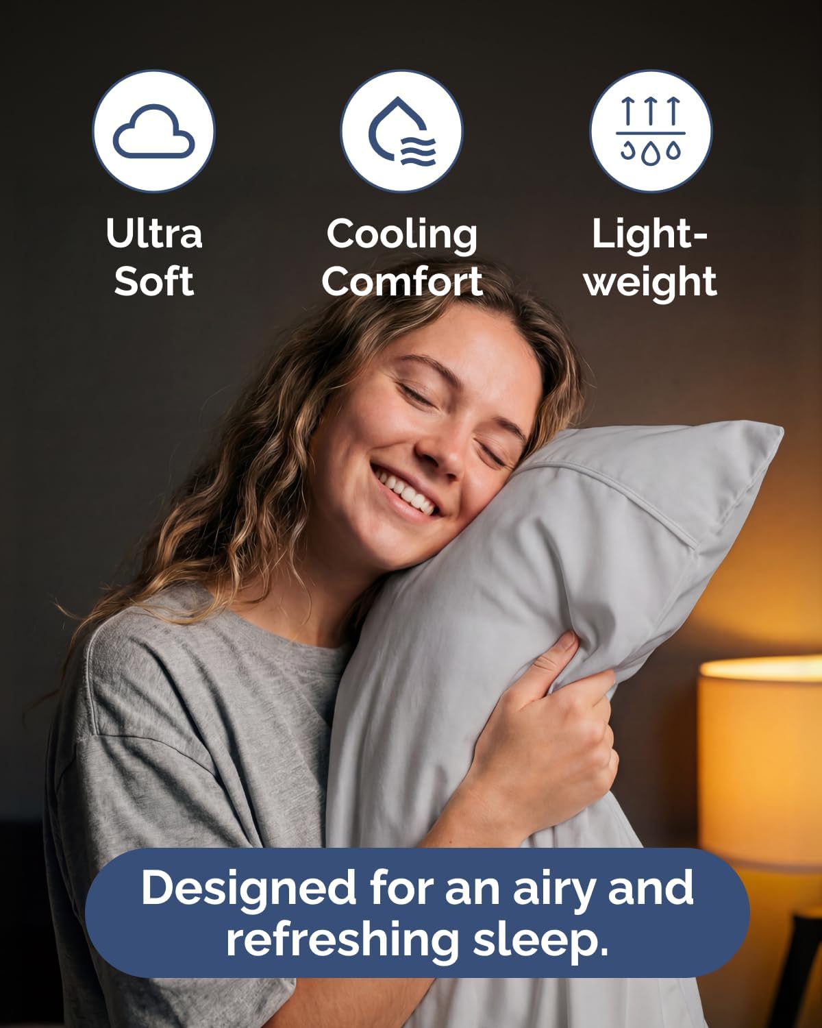 Lightweight Bed Sheet Set by [Brand Name] | Full Size Cooling Sheets for Hot Sleepers | Breathable Bedding with Deep Pockets - Light Grey