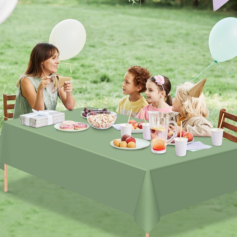 Sage Green Tablecloth and Napkins Set