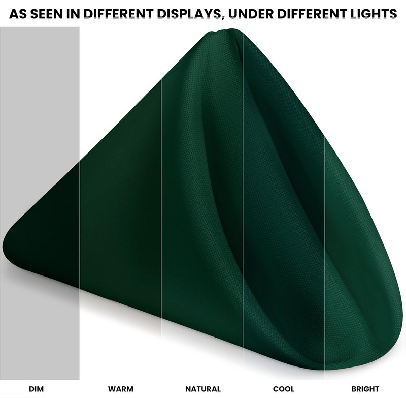 Utopia Home [288 Pack, Hunter Green] Cloth Napkins 17x17 Inches, 100% Polyester Hemmed Edges, Washable and Reusable Ideal for Parties, Weddings and Dinners