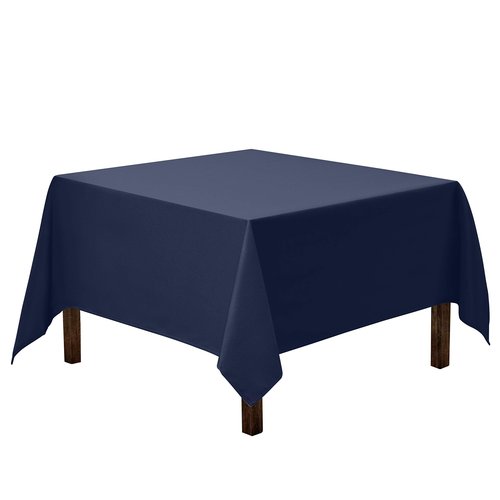 Gee Di Moda Square Tablecloth - 70 x 70 Inch Navy Blue Table Cloth for Medium Square or Round Tables - Heavy Duty Washable Fabric - for Buffet Table, Holiday Party, Dinner, Wedding & Baby Shower