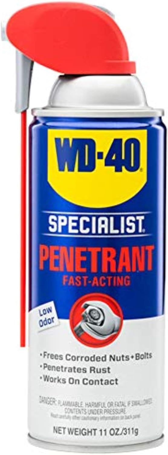 WD-40 Specialist Penetrant - Fast-Acting Formula for Metal, Rubber & Plastic - 11 Oz.