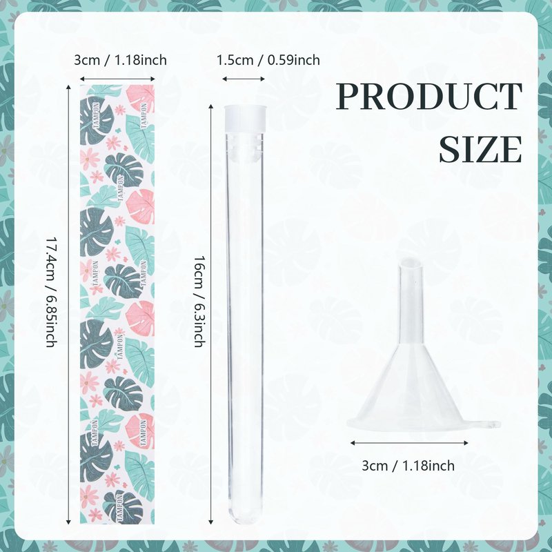 39 PCS Tampon Tube for Women, Plastic Tube for Juice with Funnel and Spout for Cruise Concert Sports Events - Green