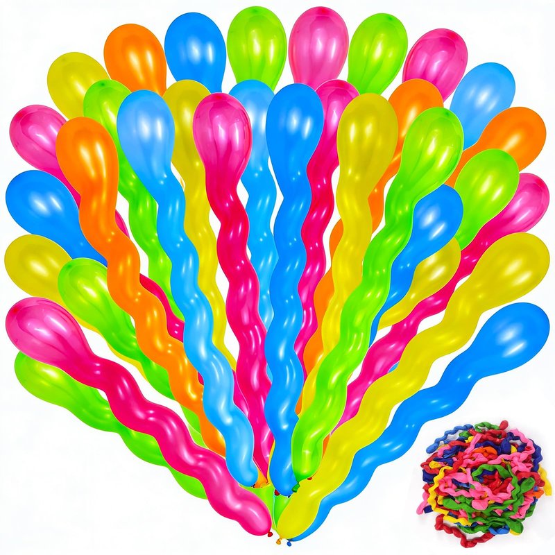 100Pcs 40 Inches Latex Spiral Balloons for Assorted Boys Girls Birthday Party Balloons