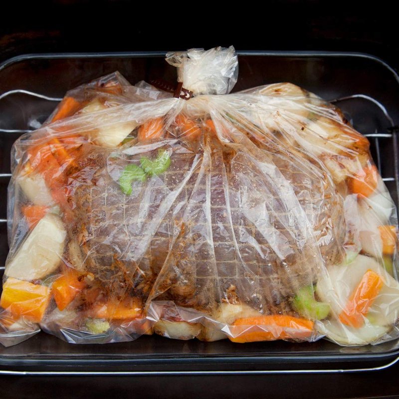 30×Oven Roasting Bags for Oven with Ties for Roasting Chicken, Meat & Fish Multi Purpose Food Safe Oven Bags for Baking Steaming Roasting Grilling Meal Prep (30, Medium)