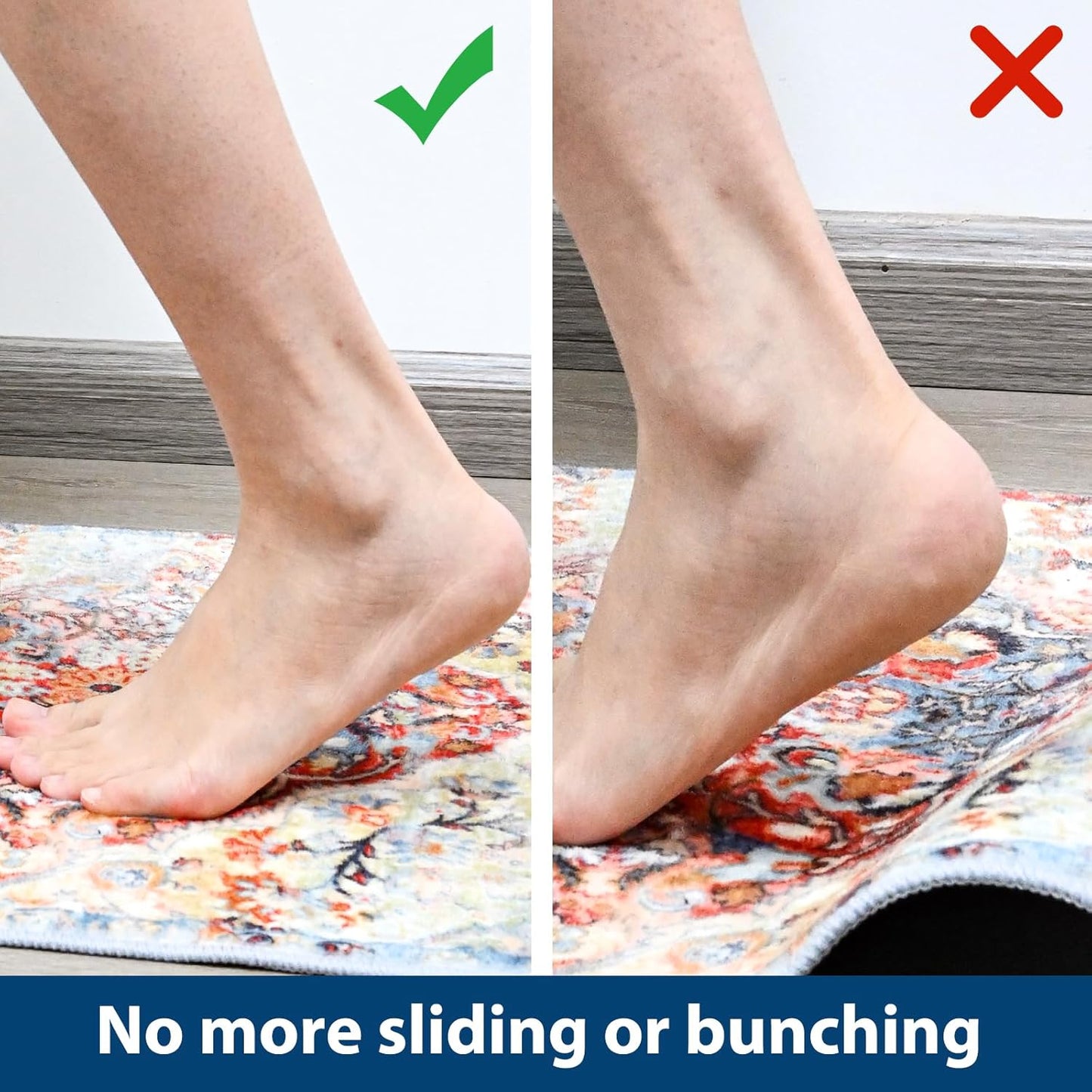 Skiennix Non-Slip Rug Pad Gripper - 3x5 Anti-Skid Mat for Hardwood Floors | Beige Color