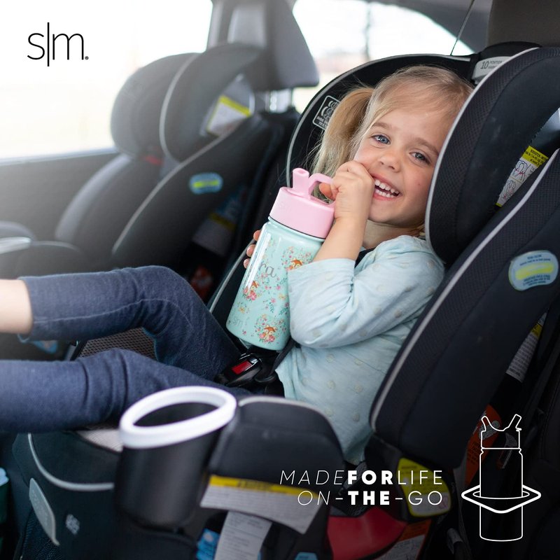 Simple Modern Kids Water Bottle with Straw Lid | Insulated Stainless Steel Reusable Tumbler for Toddlers, Boys | Summit Collection | 14oz, Galactic Games