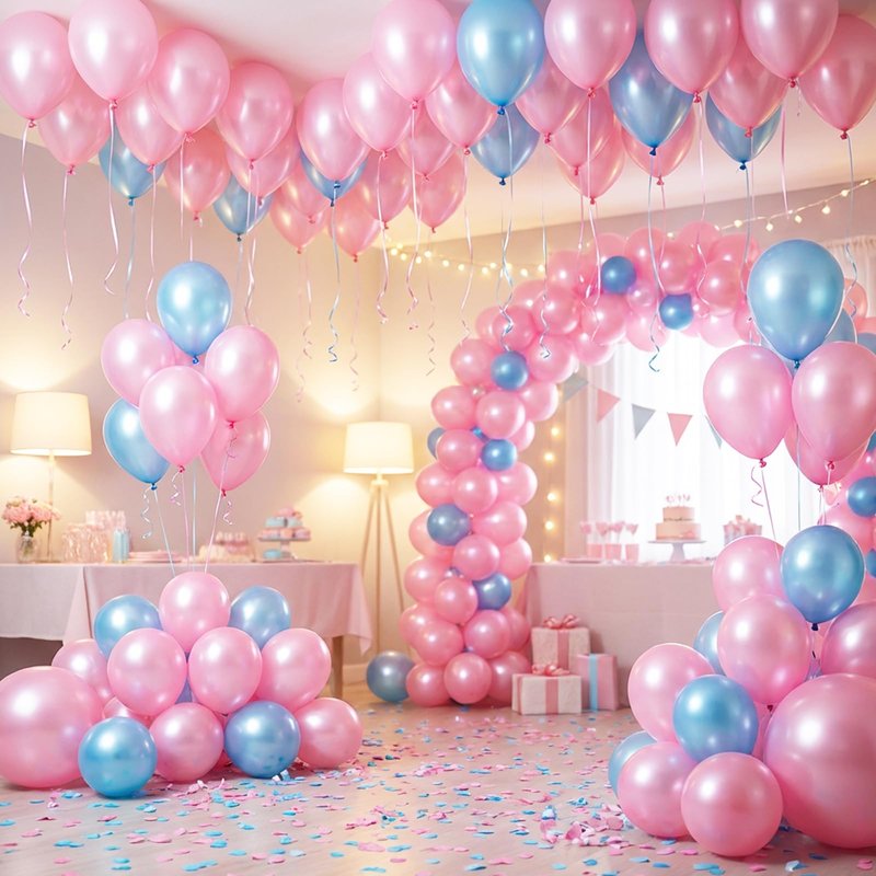 RUBFAC Pearl Pink Balloons 129pcs Different Sizes Pack of 18 12 10 5 Inch, Latex Balloon Garland Arch Kit for Wedding Princess Birthday Party Baby Shower Engagement Bachelorette Decorations