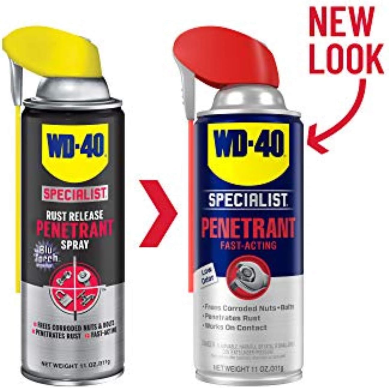 WD-40 Specialist Penetrant - Fast-Acting Formula for Metal, Rubber & Plastic - 11 Oz.