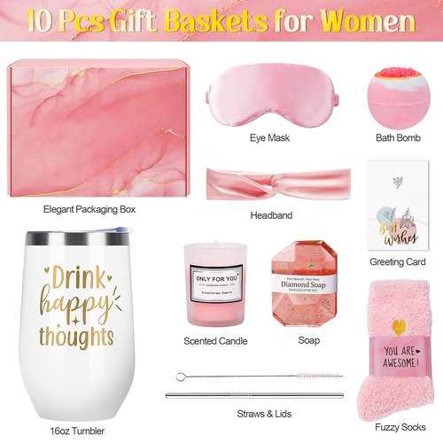 Gift Baskets for Women: Mothers Day Gifts for Mom Wife Women Her Easter Basket Christmas Birthday Valentines Day Stocking Stuffers for Friend Sister Teen Girls Grandma Coffee Mug Set