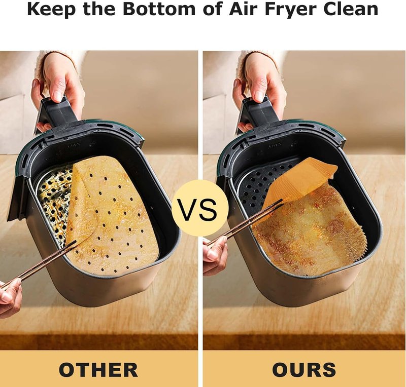 Air Fryer Baking Liners for Ninja Foodi DualZone 2-Basket DZ201, DZ401, FG551 Foodi Smart XL 6-in-1 Indoor Grill Accessories (Rectangular Baking Paper 250PCS)