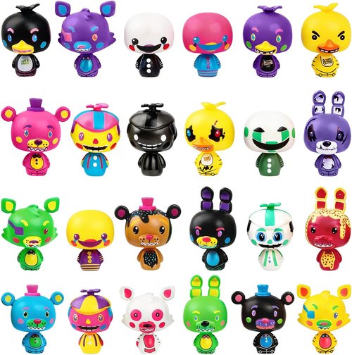 Freddy's 24-Piece Action Figure Set - Collectible Dolls for Five Nights at Freddy's | Perfect Birthday Party Cake Toppers