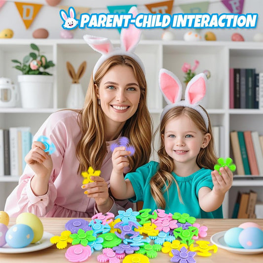nicknack 60 PCS Easter Mini Fidget Spinners Goodie Bags Stuffers for Kids Bulk Fidget Toy Party Favors Goodie Bag Stuffers for Stress Relief Sensory Toys for Classroom Prizes, Return Gifts for Kids
