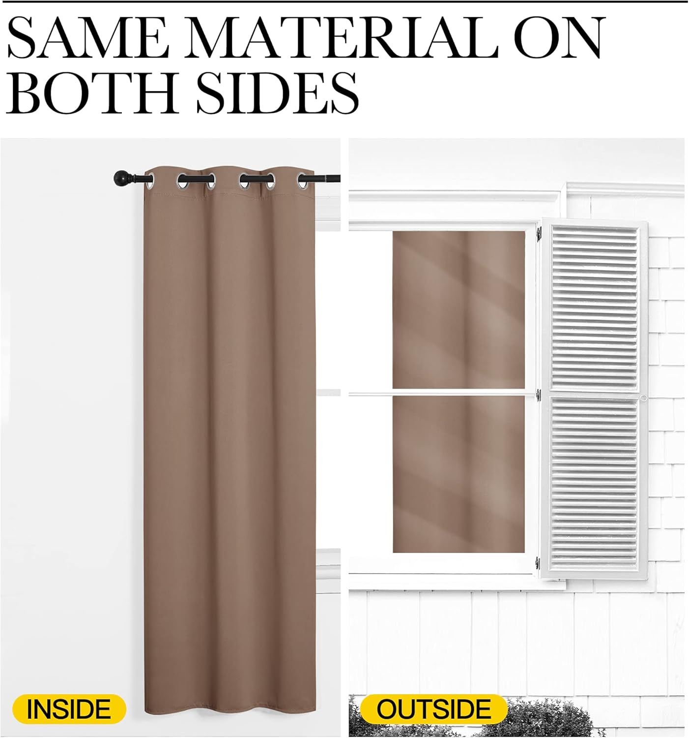 NICETOWN Blackout Window Curtains - Thermal Insulated Drapes, Set of 2, 29x40 Inch, Cappuccino