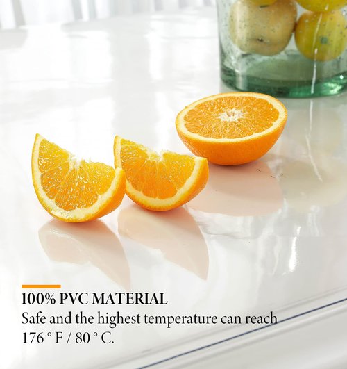 Deep Dream 1.5mm Clear Desk Cover Protector, 14×24 Inch Clear Desk Cover, Rectangular Vinyl Desk Pad, PVC Plastic Table Cover for Office, Dresser, Night Stand, Computer & Writing Desk Tabletop