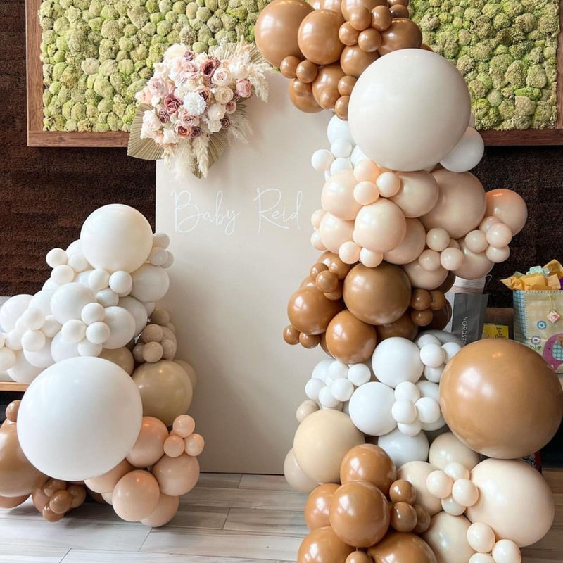 Nude Balloons 12 inch, Beige Latex Balloons 50pcs Party Balloons for Netural Baby Shower Gender Reveal Birthday Party Decorations