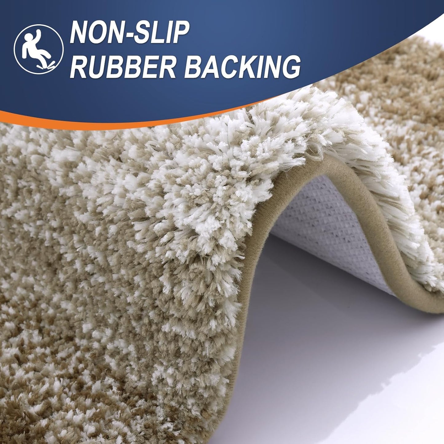 OLANLY Bathroom Runner Rug - Extra Soft Absorbent Microfiber Mat 44x24 | Quick Dry, Rubber Backing, Coffee Color