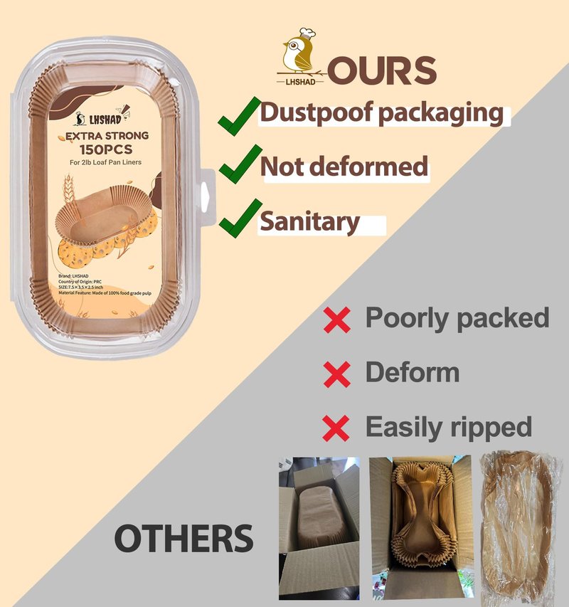 Loaf Pan Liners, Loaf Pan Liners for Baking Bread 9x5, Bread Pan Parchment Liners, 150pcs Bread Pan Liners for Baking