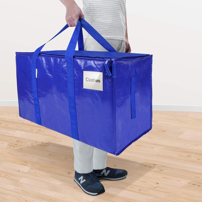 TICONN 6 Pack Extra Large Moving Bags Heavy Duty with Zippers & Carrying Handles, Durable Storage Bags Moving Boxes for Closet Organizers and Storage (6 Pack, Coral)
