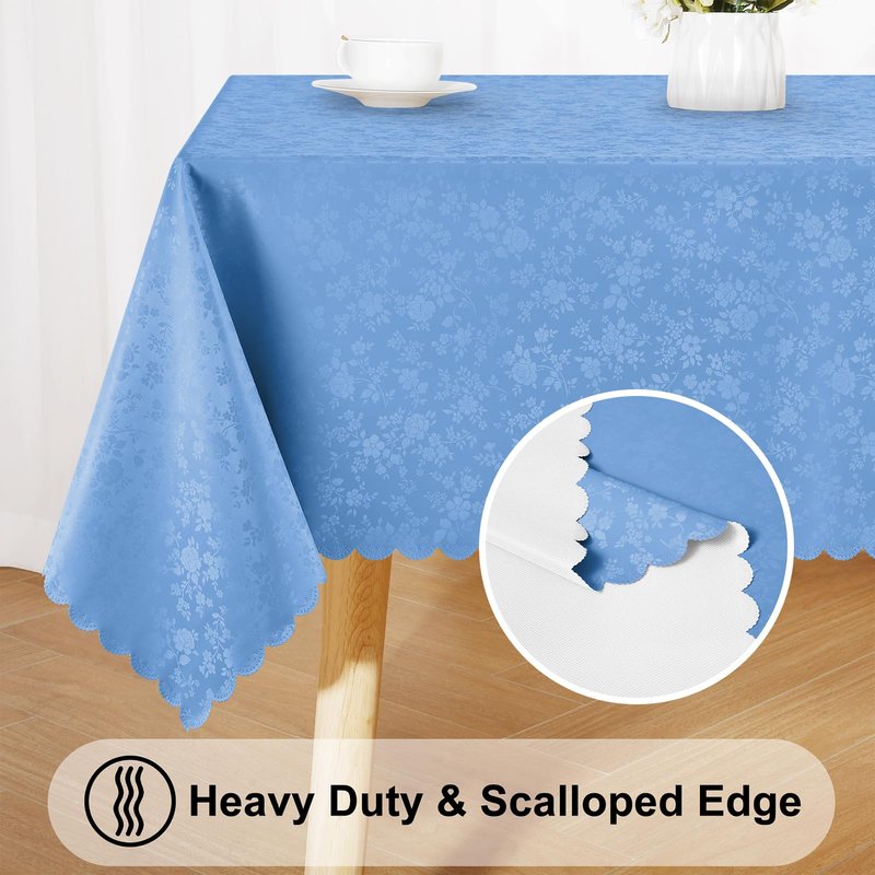 Smiry Rectangle Table Cloth, Waterproof Heavy Duty Vinyl Tablecloths, Wipeable Washable Table Cover for Kitchen and Dining Room (Dirty Pink, 52" X 70")