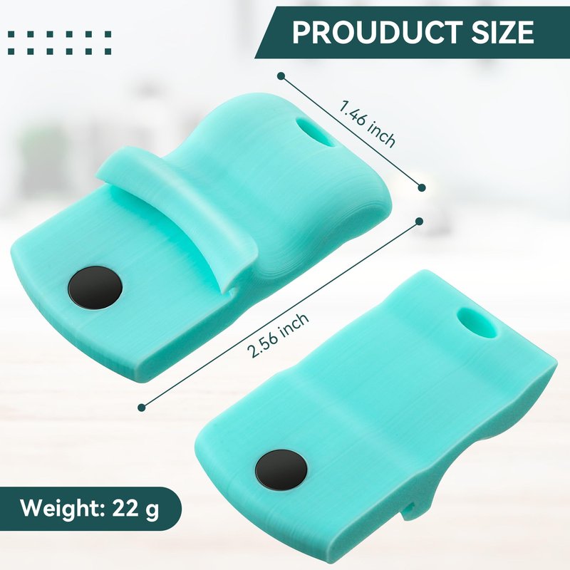 2 Pack Canning Jar Opener with Magnets, Mason Jar Opener For Canning Lids, Regular and Wide Mouth Lids, Powerful Magnet for Easy Refrigerator Storage, Releases Vacuum Seal– Patent Pending (Blue)