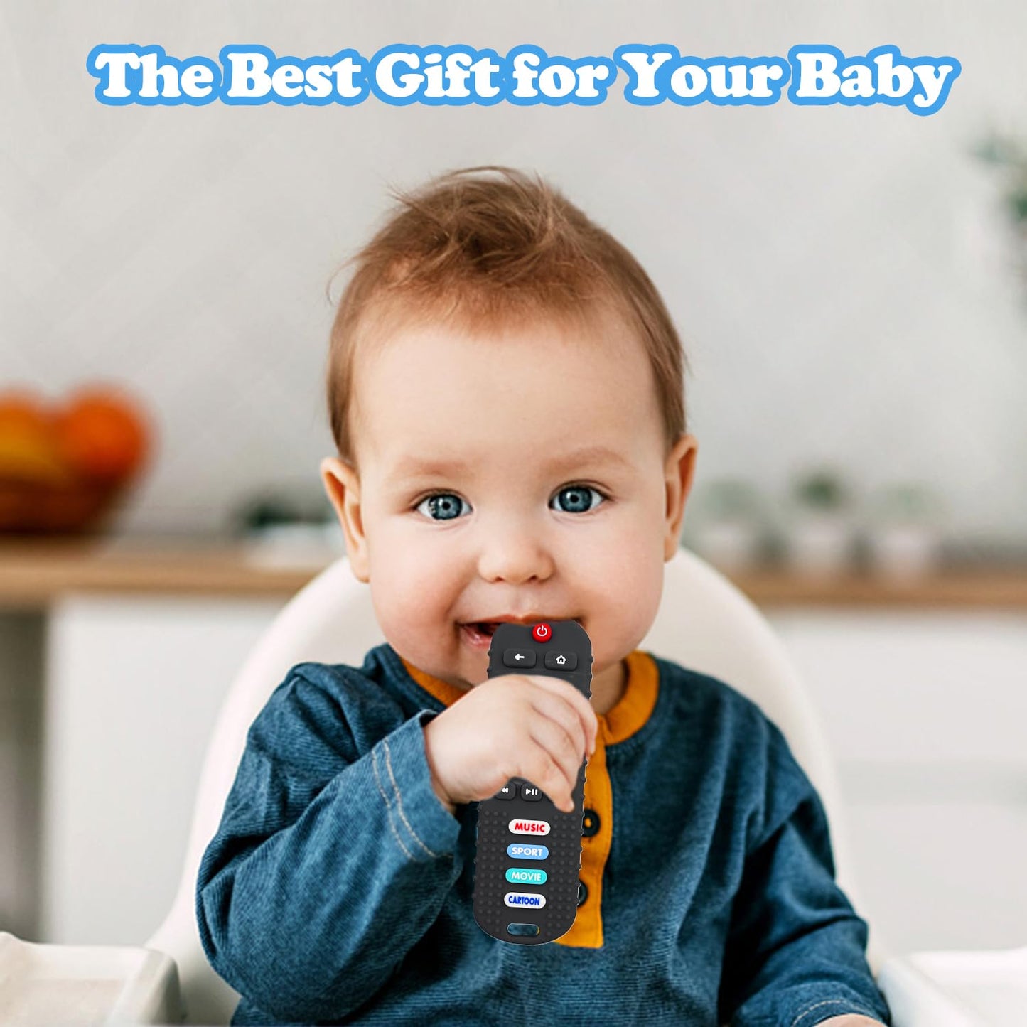 ROBBEAR Baby Teething Toys - Soft Silicone Remote Control Teether for Infants 3-18 Months | BPA-Free Chew Sensory Toy