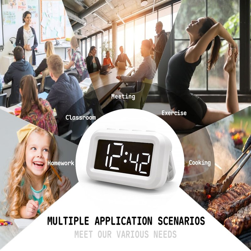 Digital Timer, Magnetic Countdown Kitchen Timers for Cooking, Egg, Oven, Learning Management Timer for Kids, Classroom, Teacher, Exercise, Study, Outdoor