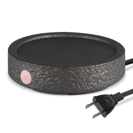 MOCOSA Candle Warmer Plate,Coffee Mug Warmer for Desk, Electric Candle Warmer for Home Office, Fragrance and Heating Cup Warmers for Tea and Milk, Hot Chocolate as Gifts for Women Mom（Black-No Cup）