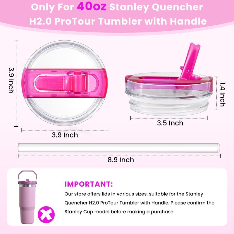 ANTAND 2 Pack Detachable Flip Straw Lid Replacement for 40 oz Stanley Quencher H2.0 & ProTour, Leakproof Spill Proof Lids Straw Cover for Stanley Cup Accessories 40oz, Easy to Clean (Cream, Cream)
