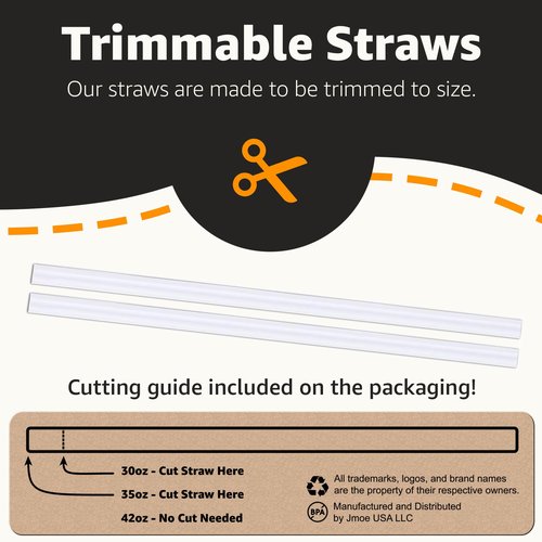 Jmoe USA 42oz, 35oz, 30oz, 26oz Replacement Straw Lid For Yeti Rambler With Handle | Fits Reduce 40oz Tumblers | Fits Hydroflask Traveler 32oz & 40oz | 2-in-1 Leak Proof Accessory (2-Pack)