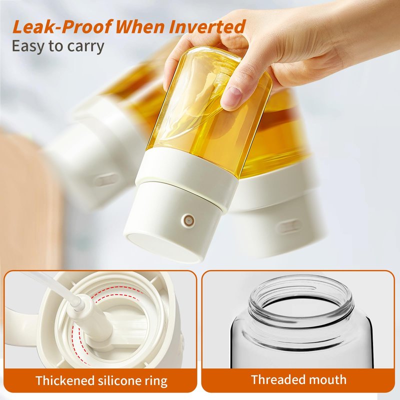 YARRAMATE Mini Oil Sprayer for Cooking, 6.8 OZ/ 200 ML Premium Oil Spray Bottle for Kitchen, Food-grade Olive Oil Sprayer, Portable Oil Mister for Air Fryer, kitchen, Outdoor BBQ and Camping (White)