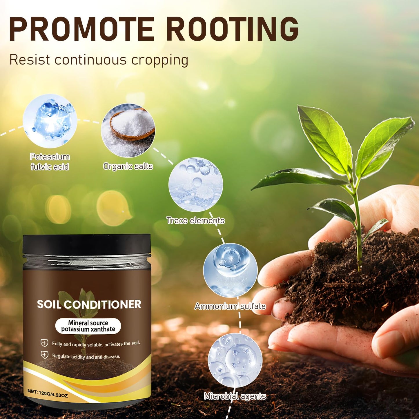 Skiennix Organic Soil Activators - Boost Plant Health & Root Growth | 120G (2 Pack)