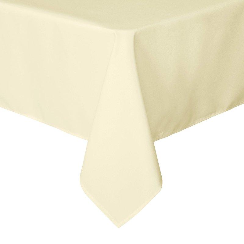 sancua Rectangle Tablecloth - 70 x 90 Inch - Stain and Wrinkle Resistant Washable Polyester Table Cloth, Decorative Fabric Table Cover for Dining Tables, Buffet Parties and Camping, Beige