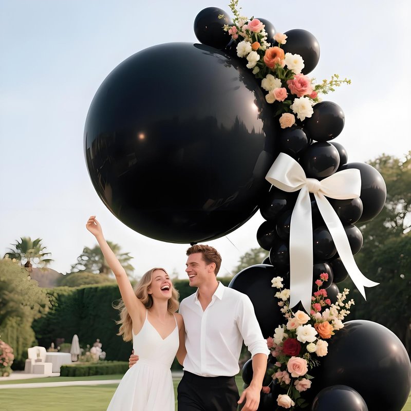 LEEZZIZZ Red Giant Balloons 36 Inch, Large Latex Balloons, 9 Pcs Jumbo Balloons Bluk for Kid's Party Wedding Birthday Supply Decorations.