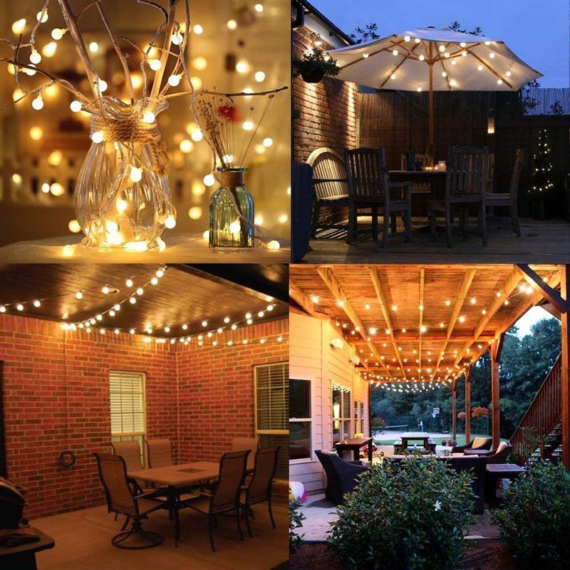 WFGGEH Globe USB String Lights, 20ft 40 LED Globe USB Powered Fairy Lights Warm White for Party Birthday Christmas Home Decoration