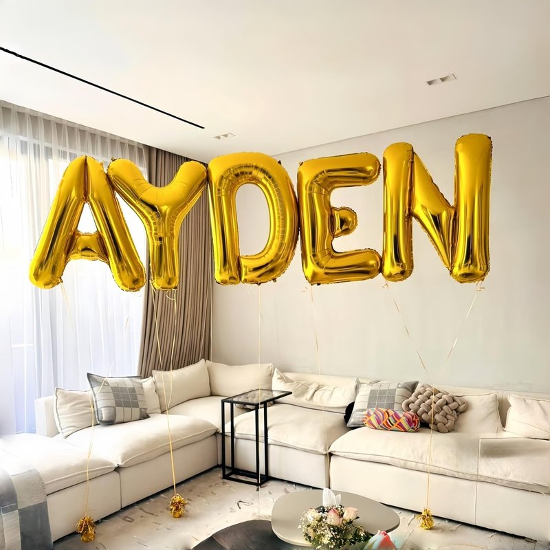 Big Alphabet J Foil Letter Balloons 40 Inch Self Inflating Name Balloon Decor for Women's Birthday & Anniversary