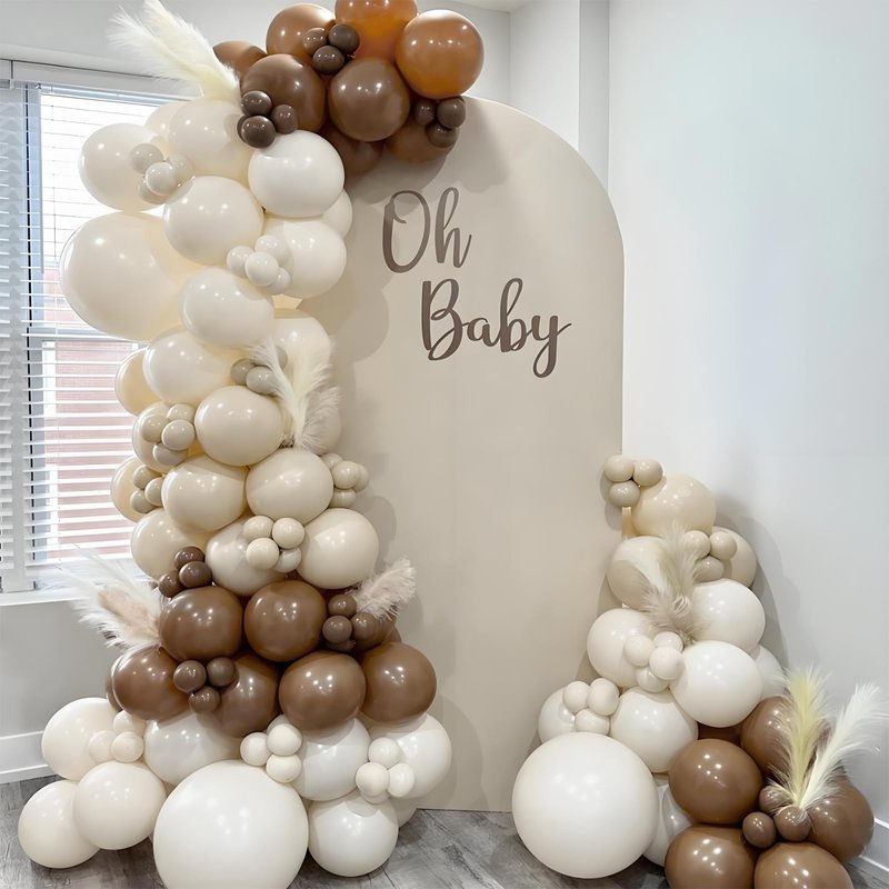 Dark Brown Balloons 12 inch, Brown Latex Balloon 50pcs Party Balloons for Coffee Birthday Baby Shower Wedding Anniversary Party Decorations