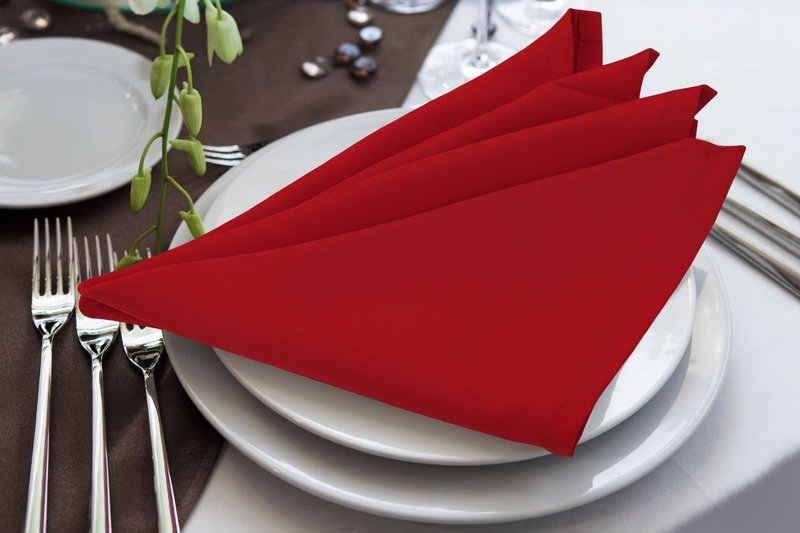 Utopia Home Red Cloth Napkins (12 Pack, 17x17 Inches), Ideal Dinner Napkins for Party, Wedding and Lunch/Dinner