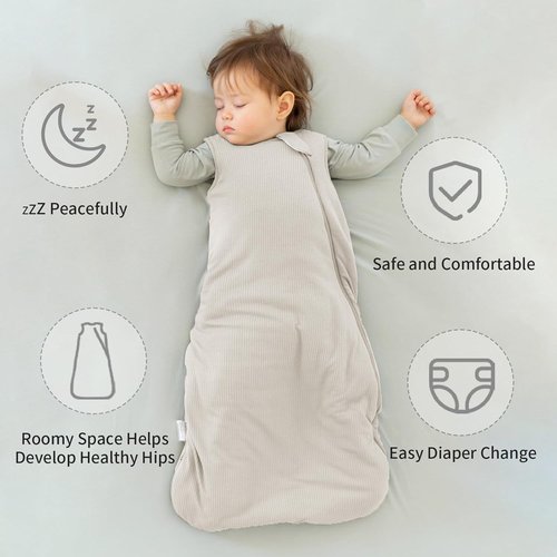 BubblePanda Bamboo Sleep Sack - Supersoft 0.5 Tog Toddler Wearable Blanket | 18-24 Months, Lightweight & Breathable