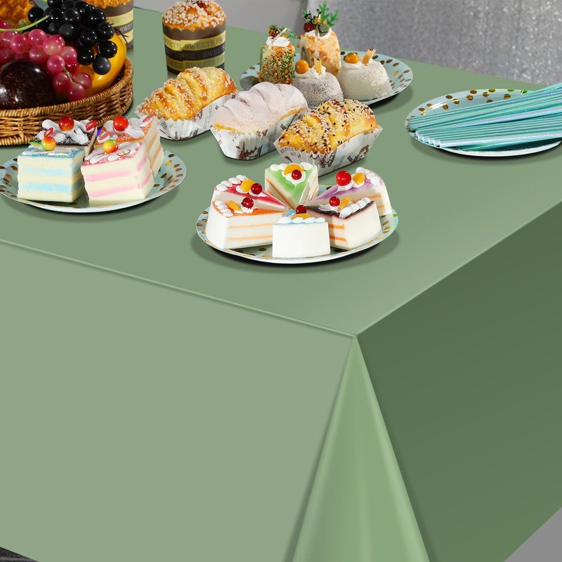 Sage Green Tablecloth and Napkins Set
