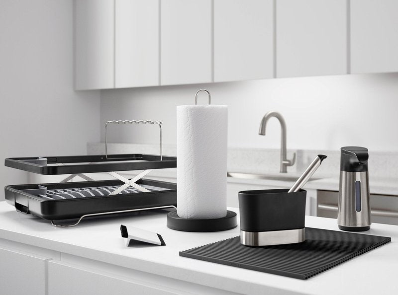 Kohler K-8624-0 Kitchen Pot and Pan Dish Scraper, Silicone and Nylon, Heat Resistant, One Size, White and Charcoal