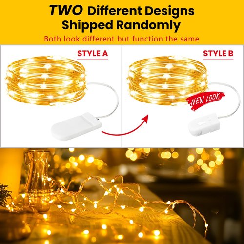 HXWEIYE 12 Pack Fairy Lights Battery Operated, Warm White 7ft 20LED Mini Firefly Starry Lights for Indoor Outdoor Mason Jars Halloween Thanksgiving