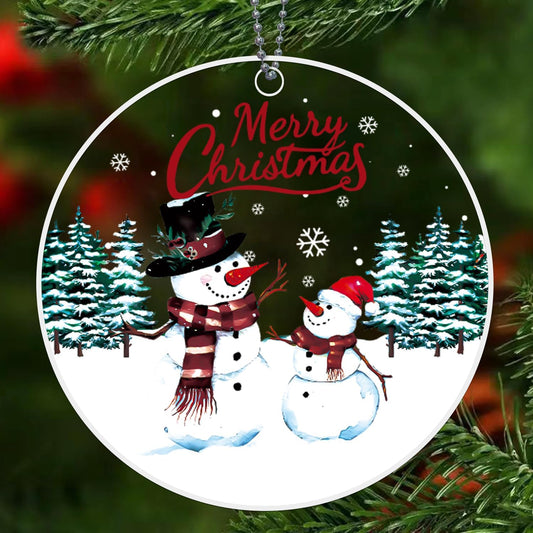Snowman Christmas Ornaments 2025 - Unique Acrylic Decorations for Christmas Trees | Cute Gifts for Women