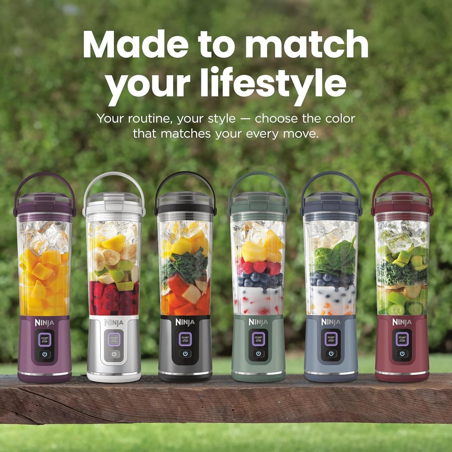 Ninja BC151PR Portable Blender - Cordless 18oz Personal Blender for Smoothies & Shakes | BPA Free, USB-C Rechargeable, Leakproof Lid