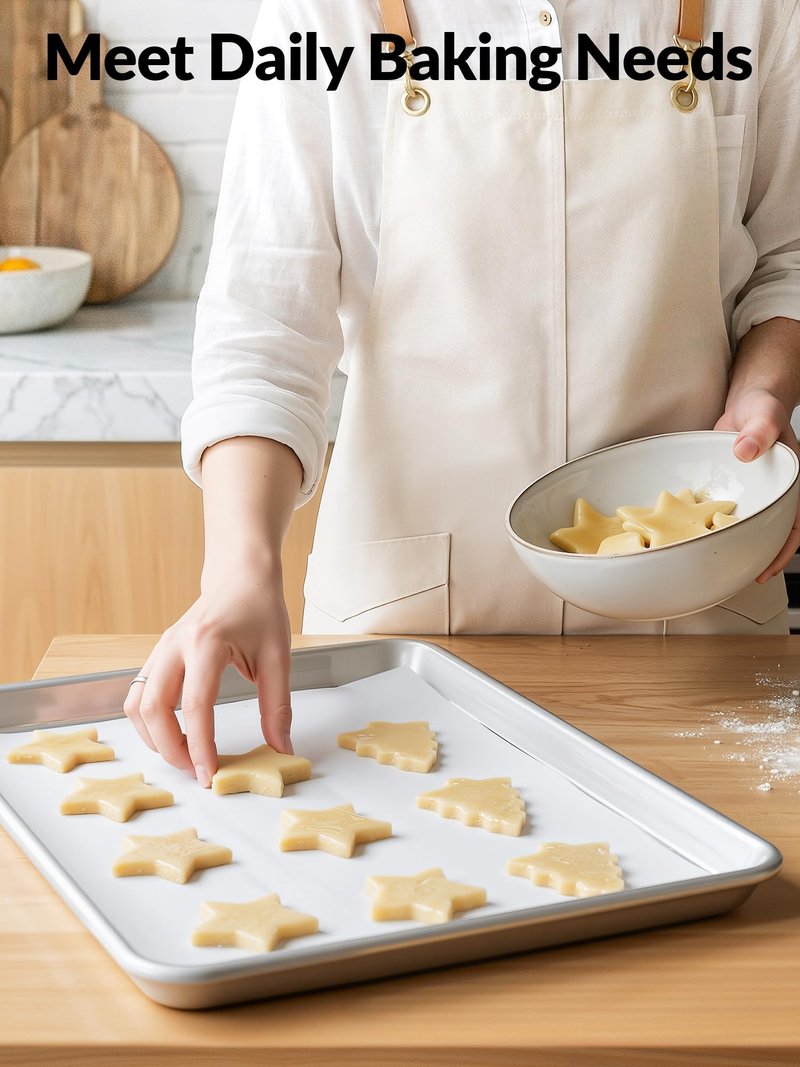 SMARTAKE 200 Pcs Parchment Paper Baking Sheets, 12x16 Inch Non-Stick Precut Baking Parchment, Suitable for Baking Grilling Air Fryer Steaming Bread Cup Cake Cookie and More (White)